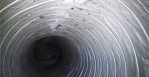 Dust settled along a flexible supply run